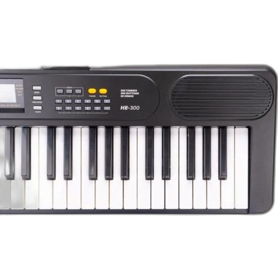 Teclado Harmonics HE-300 Estudante com 61 Teclas Sensíveis ao Toque 300 Timbres 300 Ritmos e Display LCD