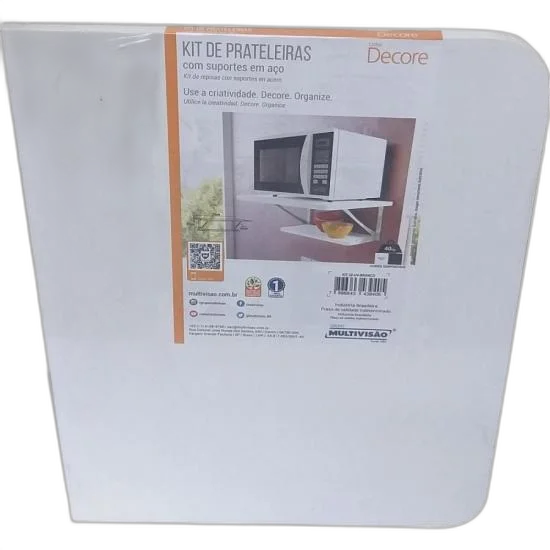 Kit Prateleiras Decore Multivisão Branco
