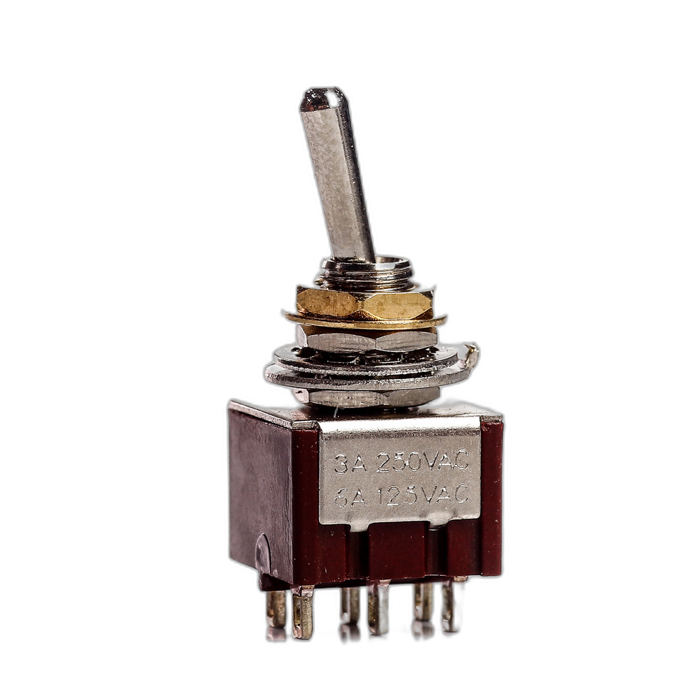 Chave Seletora Mini 2 Posições Toogle Dourada Spirit M205-GD