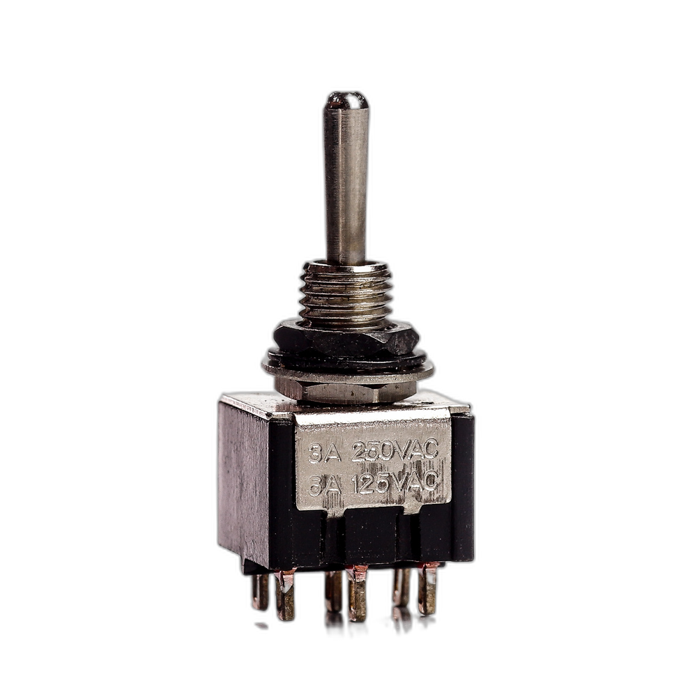 Chave Seletora Mini 2 Posições Toogle Preta Spirit M203-BK