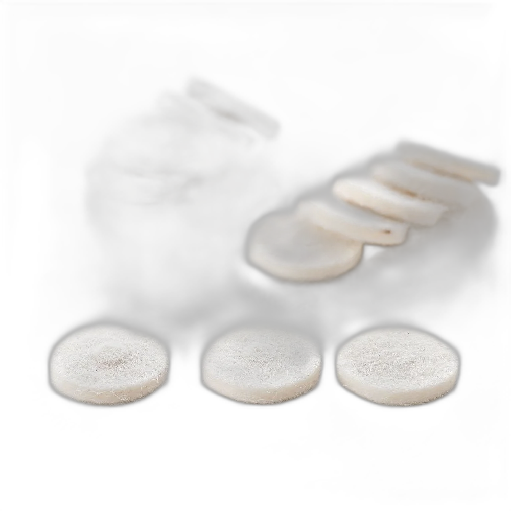 Feltro Roldanas Instrumentos Branco (12 Peças) Spirit FW-WH