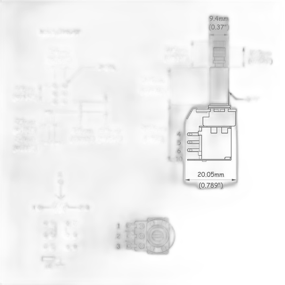 Potenciômetro Instrumentos (Unidade) Spirit VPP3-A500K-I