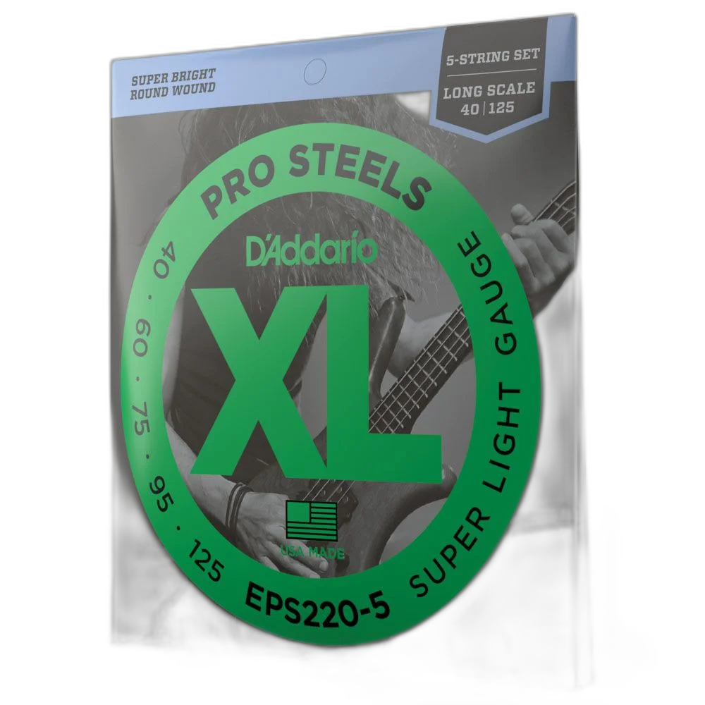 Encordoamento Baixo 5C 40-125 D Addario XLProSteels EPS220-5