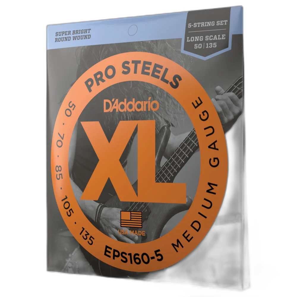 Encordoamento Baixo 5C 50-135 D Addario XLProSteels EPS160-5