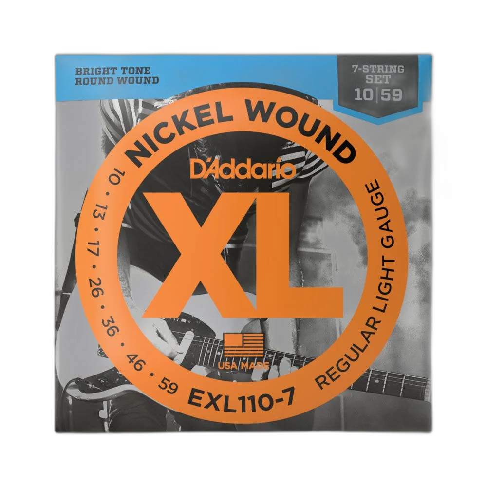 Encordoamento Guitarra 7C 10-59 D Addario XL Nickel EXL110-7