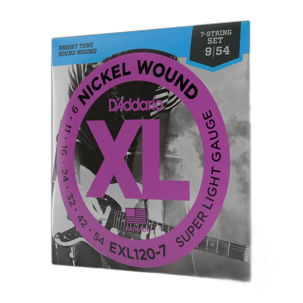 Encordoamento Guitarra 7C 09-54 D Addario XL Nickel EXL120-7