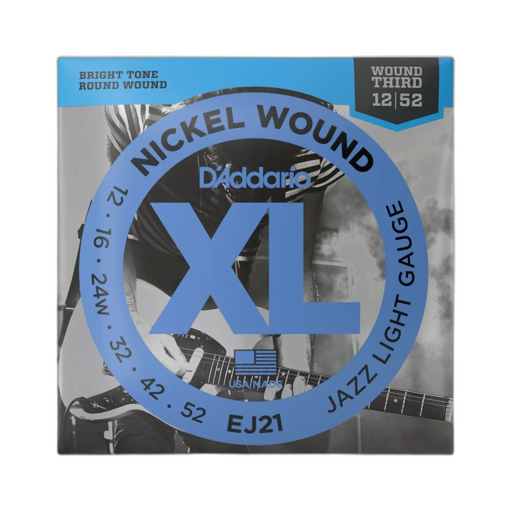 Encordoamento Para Guitarra 12-52 D Addario XL Nickel EJ21
