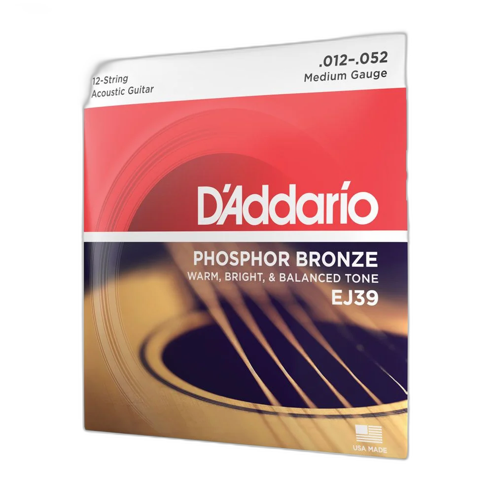 Encordoamento Violão Aço 12C 12-52 D Addario Phosphor EJ39