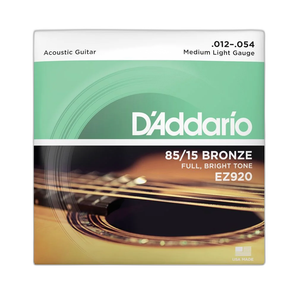 Encordoamento Violão Aço 12-54 D Addario 85/15 Bronze EZ920