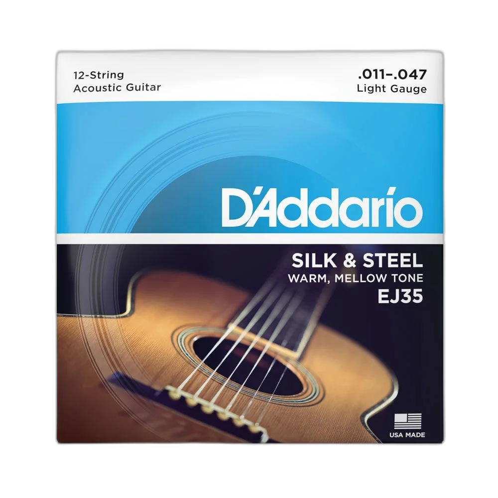 Encordoamento Para Violão Aço 12C 11-47 D Addario EJ35
