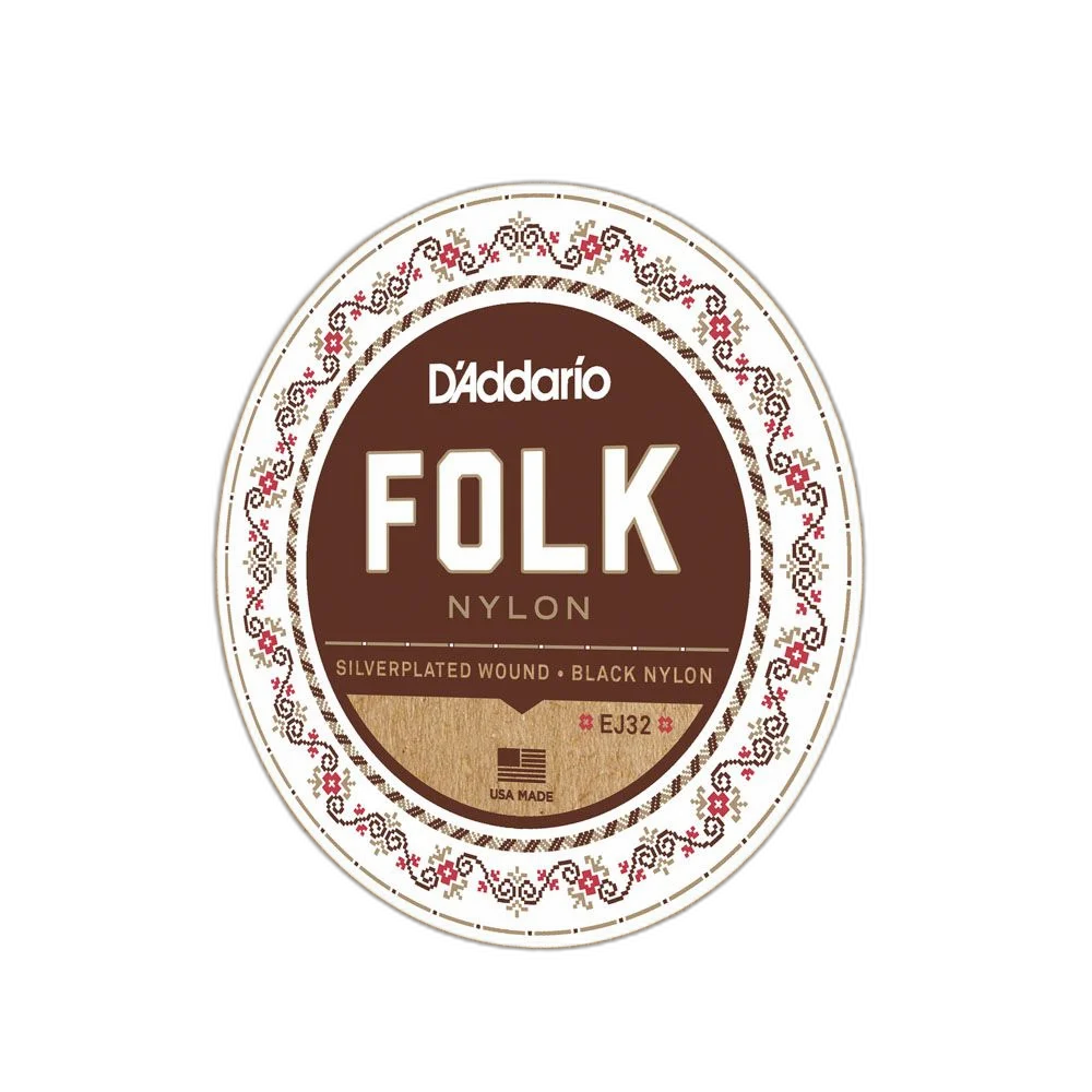 Encordoamento Para Violão Bolinha D Addario Folk Nylon EJ32