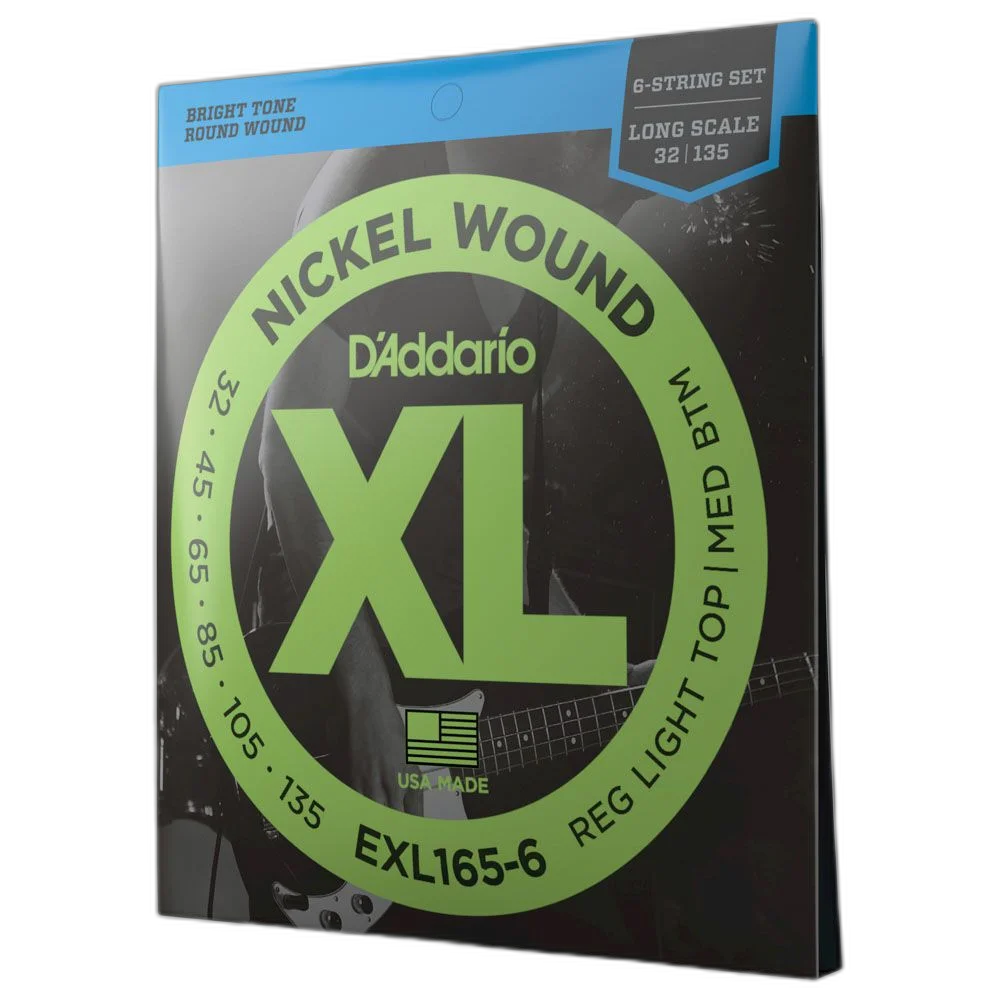 Encordoamento Baixo 6C 32-135 D Addario XL Nickel EXL165-6