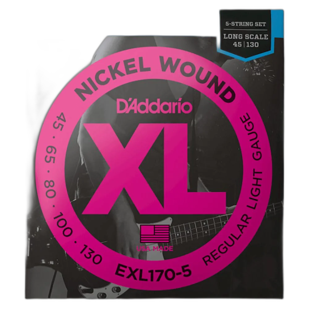 Encordoamento Baixo 5C 45-130 D Addario XL Nickel EXL170-5