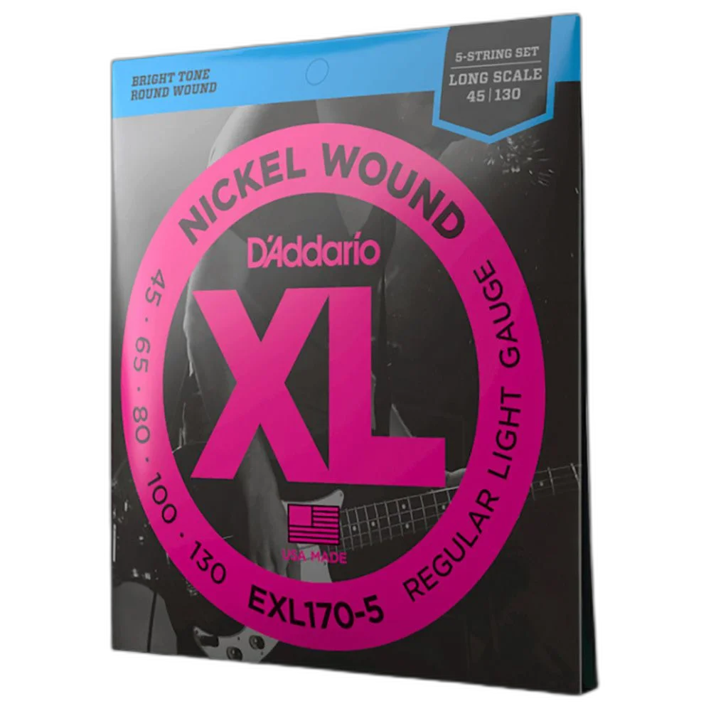 Encordoamento Baixo 5C 45-130 D Addario XL Nickel EXL170-5