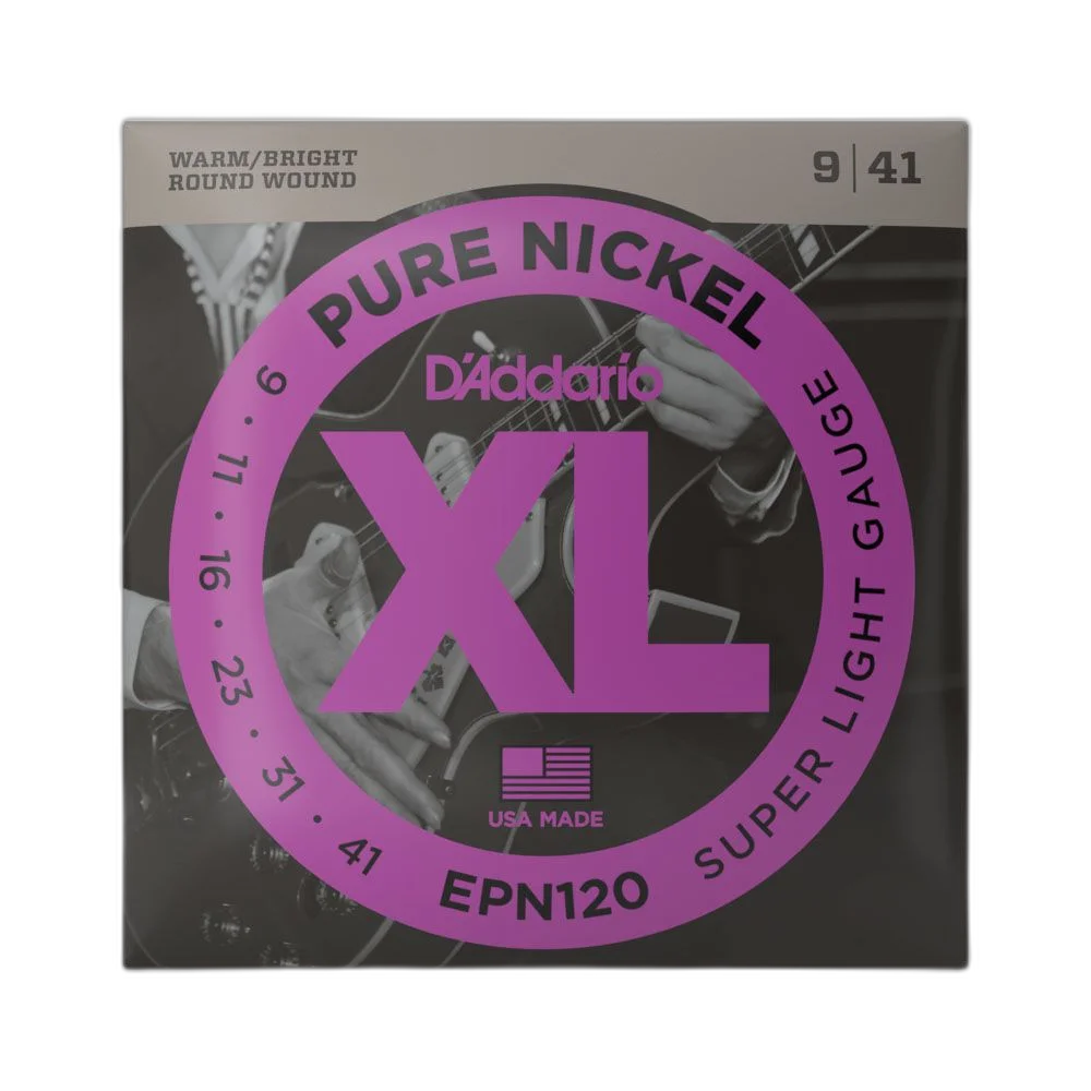 Encordoamento Guitarra 09-41 D Addario XL Pure Nickel EPN120