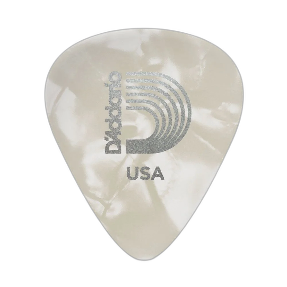 Palheta Celulóide Branca Perolada XPesada D Addario 1CWP7-10