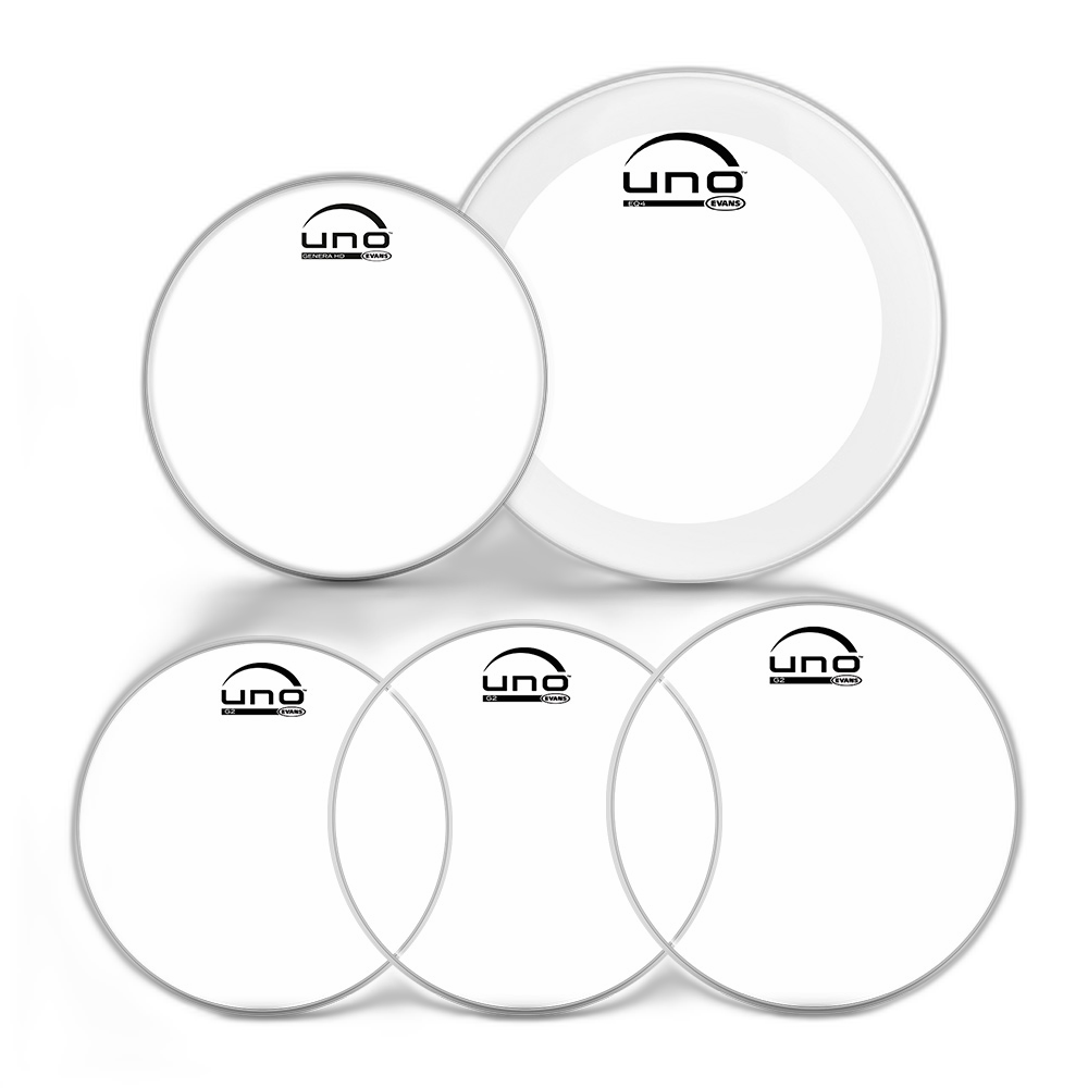 Kit De Peles Rock Uno By Evans G2 Transparente UPG2CLR22