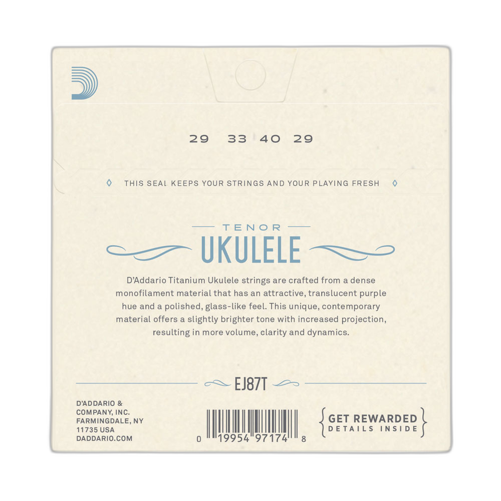 Encordoamento Ukulele Tenor D Addario Pro-Arté Titanium