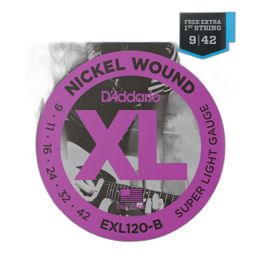 Encordoamento Guitarra 09-42 Corda Extra D Addario EXL120-B