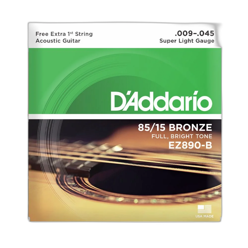 Encordoamento Violão Aço 09-45 Corda Extra D Addario EZ890-B