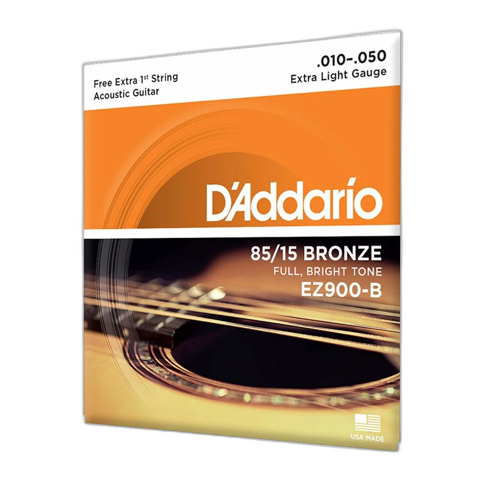 Encordoamento Violão Aço 10-50 Corda Extra D Addario EZ900-B