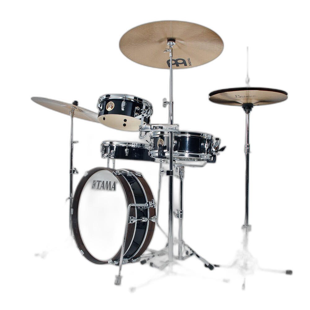 Bateria Shell Pack (4 Tambores) Preta Hairline Black Tama Club-Jam Pancake LJK48P-HBK