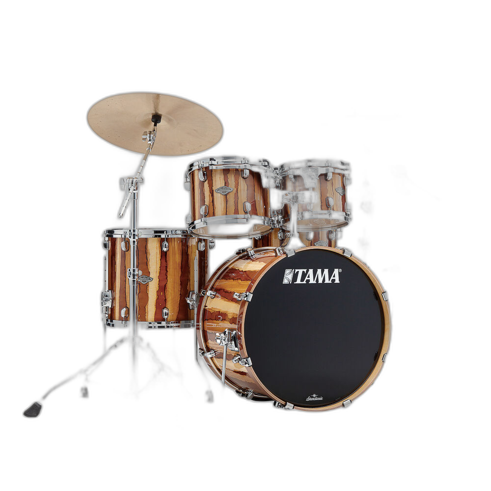 Bateria Shell Pack (4 tambores) Bumbo 22 (Caramel Aurora) Tama Starclassic Performer MBSS-CAR