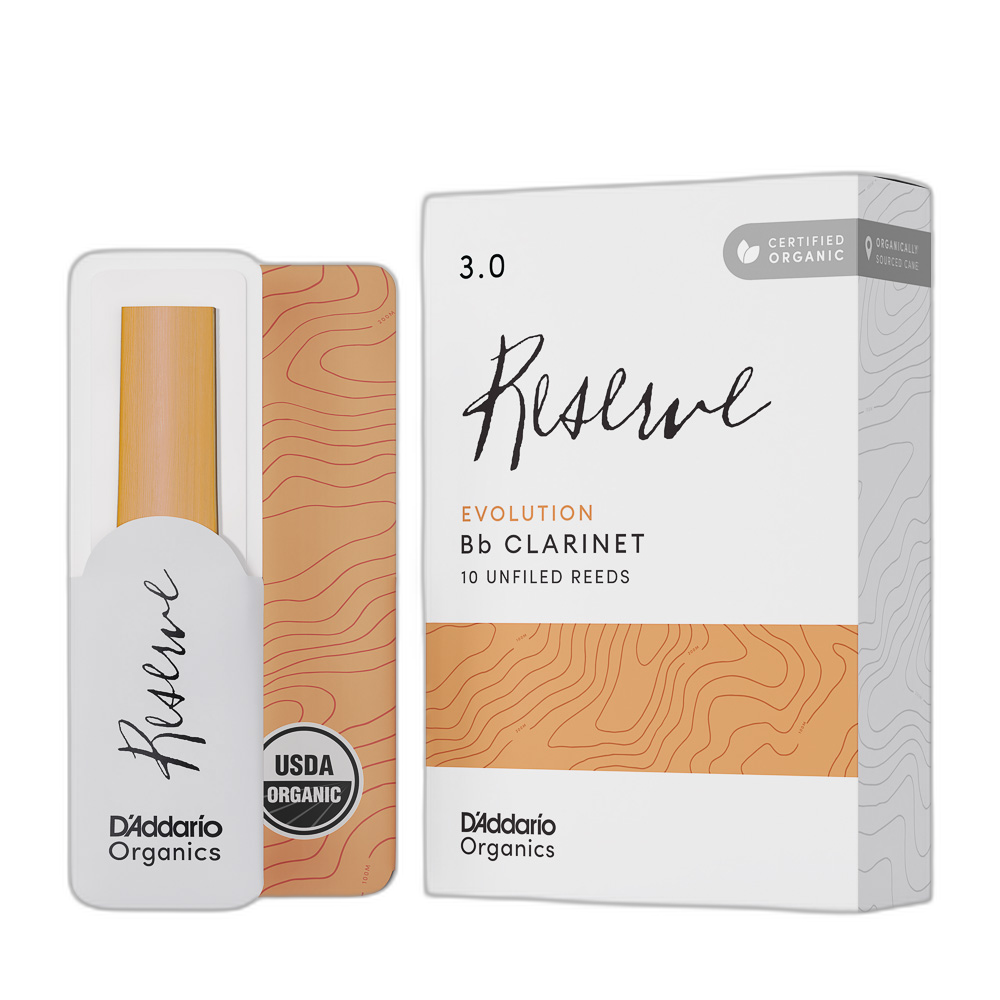 Palheta Clarineta 3 (10) DAddario Organic Reserve Evolution