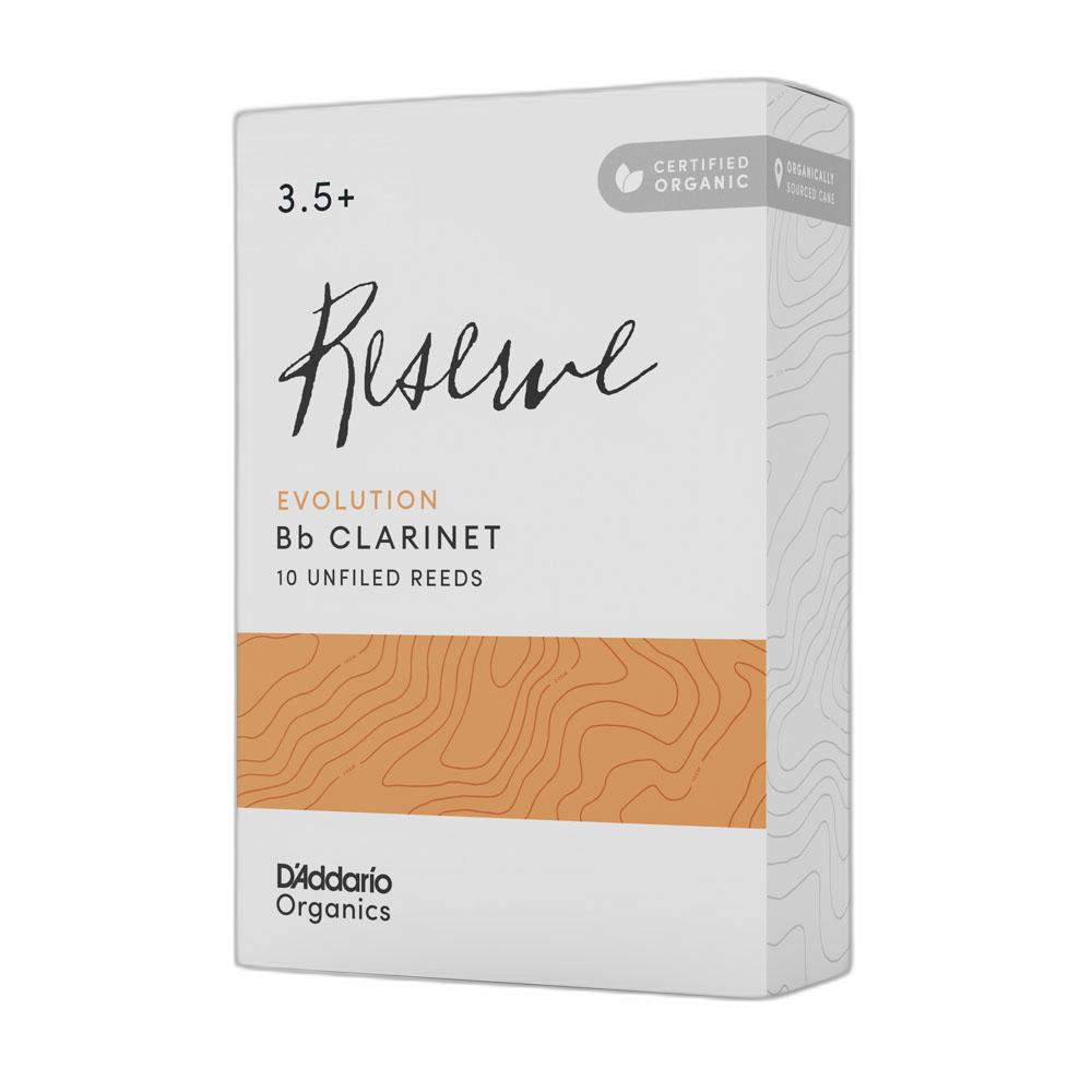 Palheta Clarineta 3.5+ (10) DAddario OrganicReserveEvolution