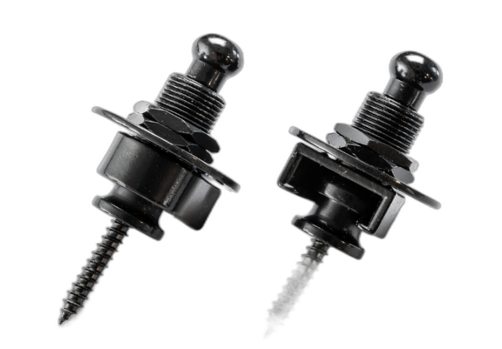 Straplocks Pretos Foscos em Metal Resistente
