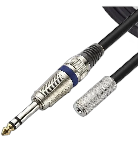 Extensor Cabo P2 P10 5 Mt Extensão Retorno Fone De Ouvido