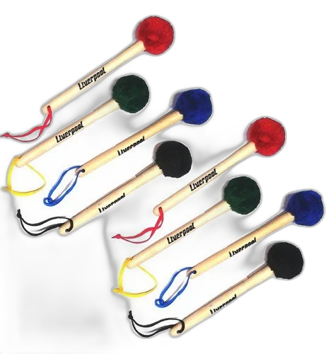 Kit 8 Baquetas De Bumbo Surdo Maçaneta 30cm Mc48 Liverpool
