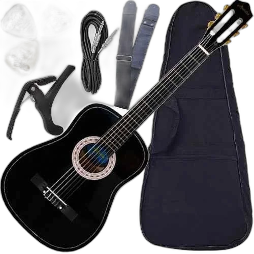 Kit Violão Infantil Acústico Nylon C/ Capa + Acessórios