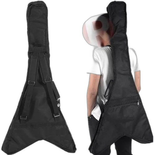 Kit Capa Para Guitarra Flying V Acolchoada C/ Acessórios