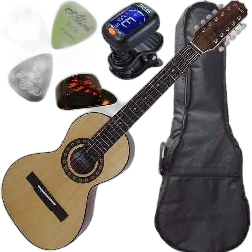 Kit Viola Caipira Acústica Rozini Rv151 C/ Capa + Acessórios