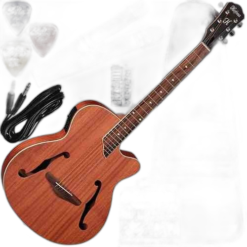 Kit Violão Vintage Eletroacústico Afinador Hmf240 Stnt Hofma