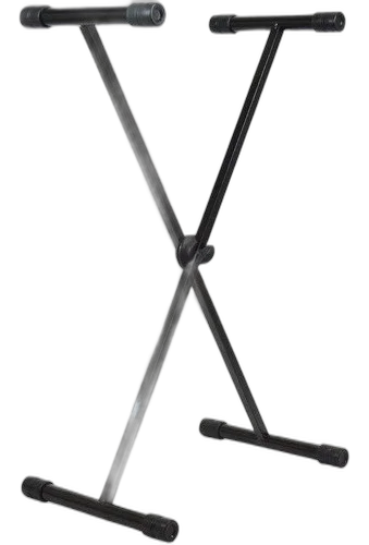 Kit Suporte Teclado Em X + Pedal Sustain + Banqueta Saty
