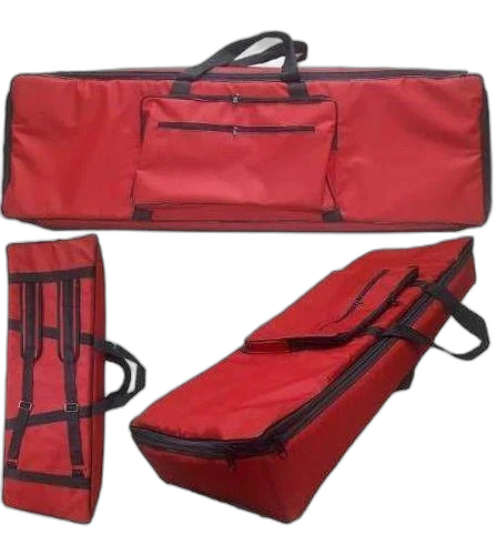 Capa Bag Master Luxo Para Teclado Korg Sp280 Vermelho Nylon