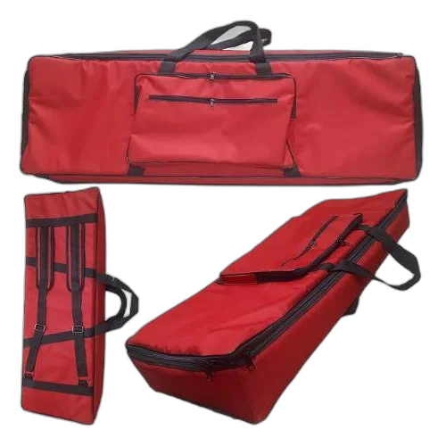 Capa Bag Master Luxo Para Teclado Akai Mpk49 Nylon Vermelho