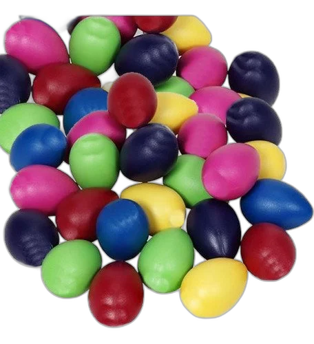 Kit 10 Ovinhos Shaker Colorido Ganza Chocalho Eggs