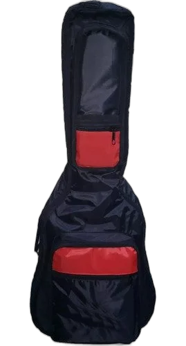 Capa Bag Violão Folk  Premium Nylon 70 Acolchoada Ultra Resistente Vermelho