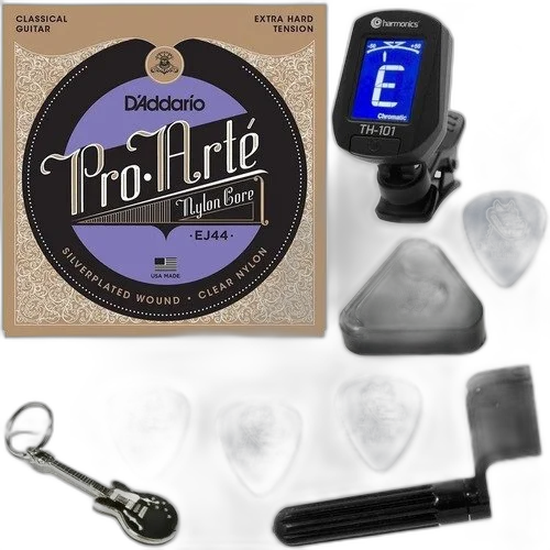 Cordas Violão D'addario Nylon Extra Hard T Ej44 + Aces Iz2