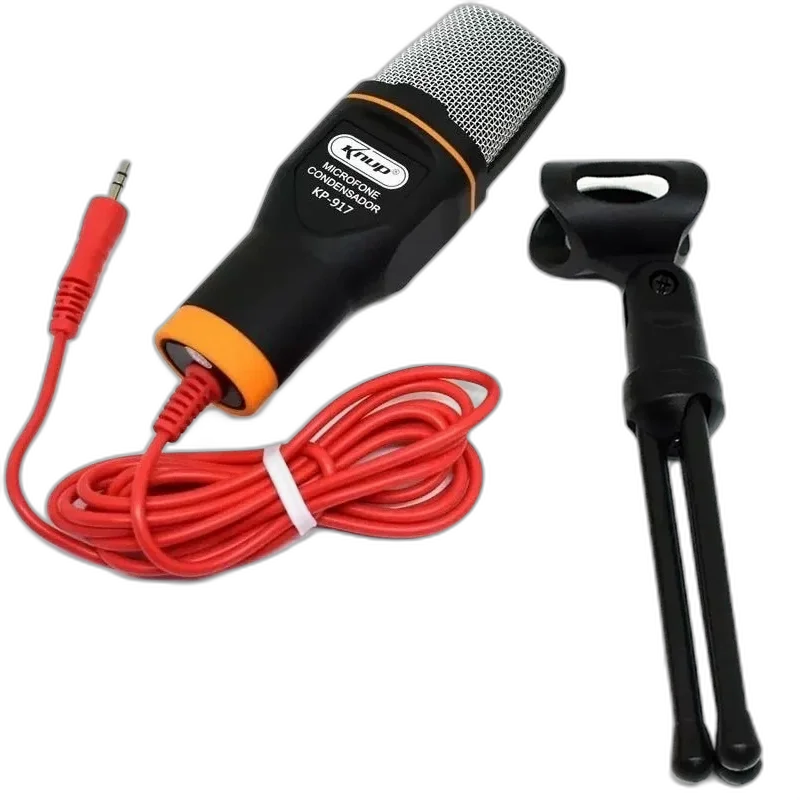 Microfone Condensador Knup Kp-917 Ideal Para Pc E Smartphone