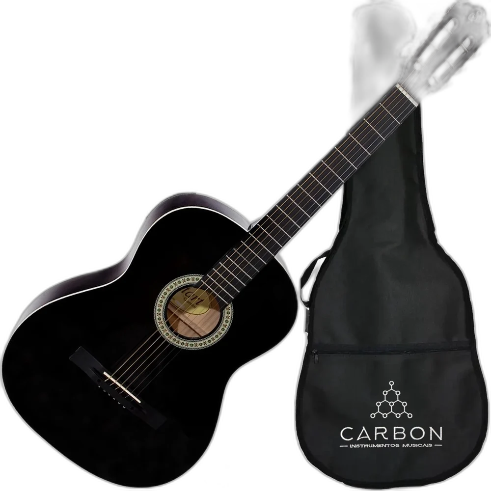 Kit Violão Estudante Completo Elétrico Aço S14 Giannini Bk