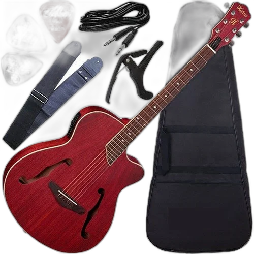 Kit Violão Eletroacústico Aço Eq 5 Bandas Hmf240 Strd Hofma