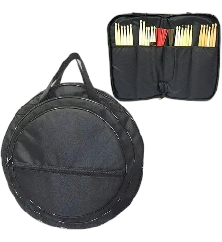 Kit Capa Para Pratos Ultra Resistente + Capa Para Baquetas
