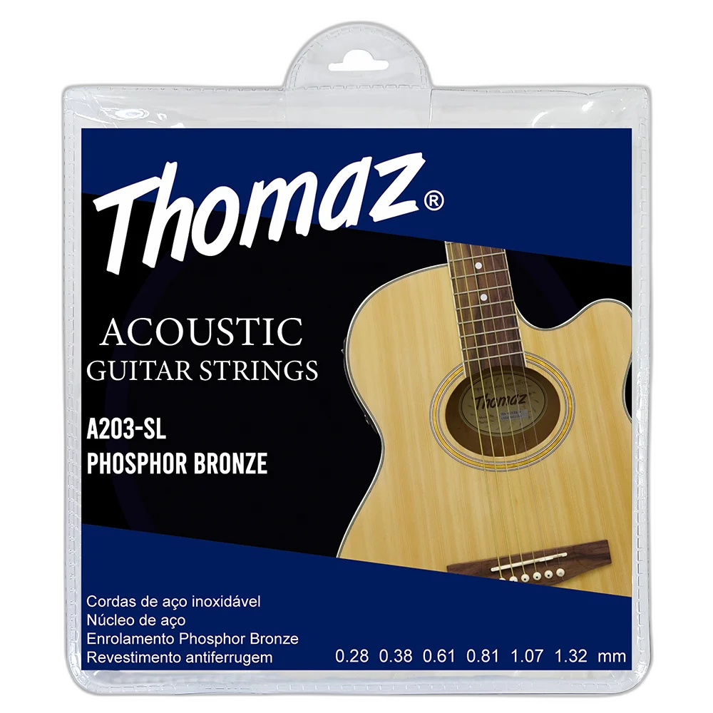 Encordoamento Violão Aço 011 Phosphor Bronze 203sl Thomaz