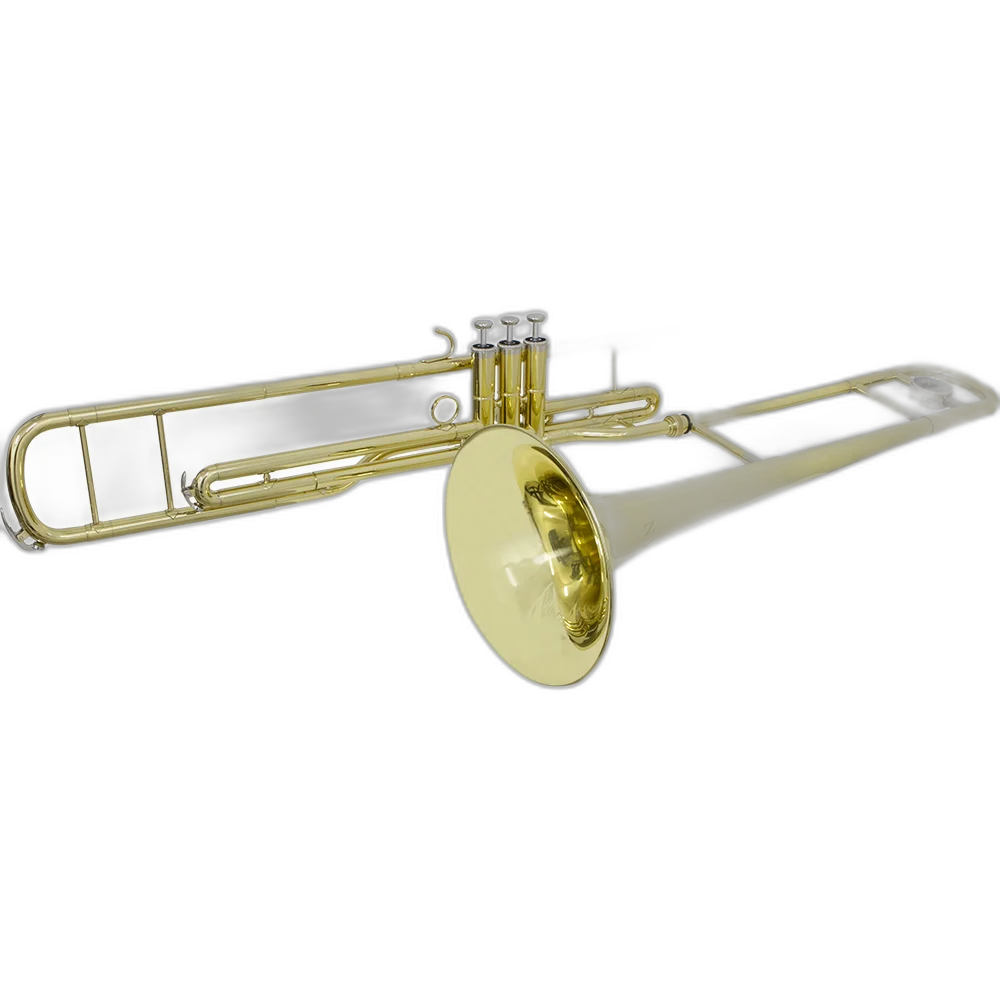 Trombone De Pisto Tenor Tb 200pd Laqueado Dourado Com Case New York