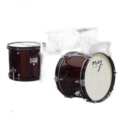 Bateria Acústica Infantil Junior 2T Vinho com Banco New York