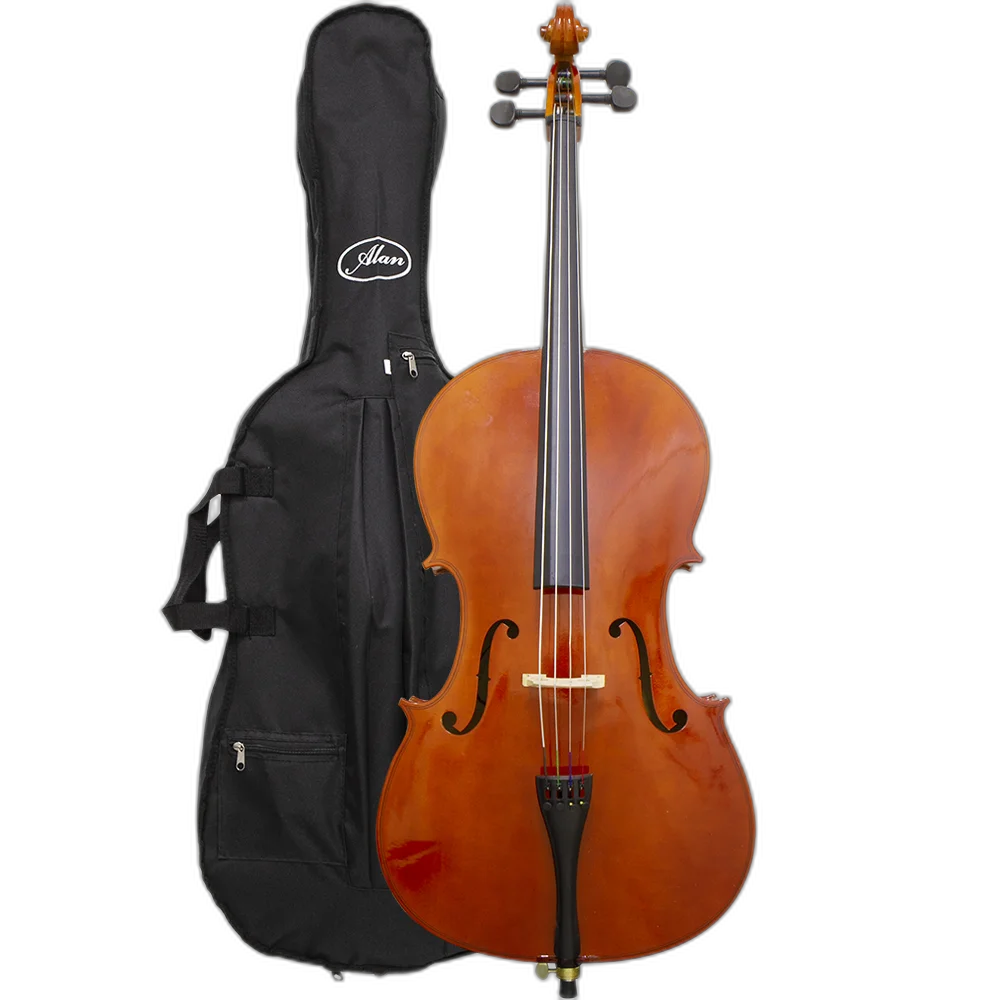 Violoncelo Al 1210 4/4 Alan Com Capa Arco Breu